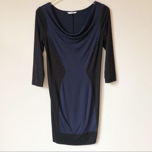 Three Dots Colorblock Knit Dress